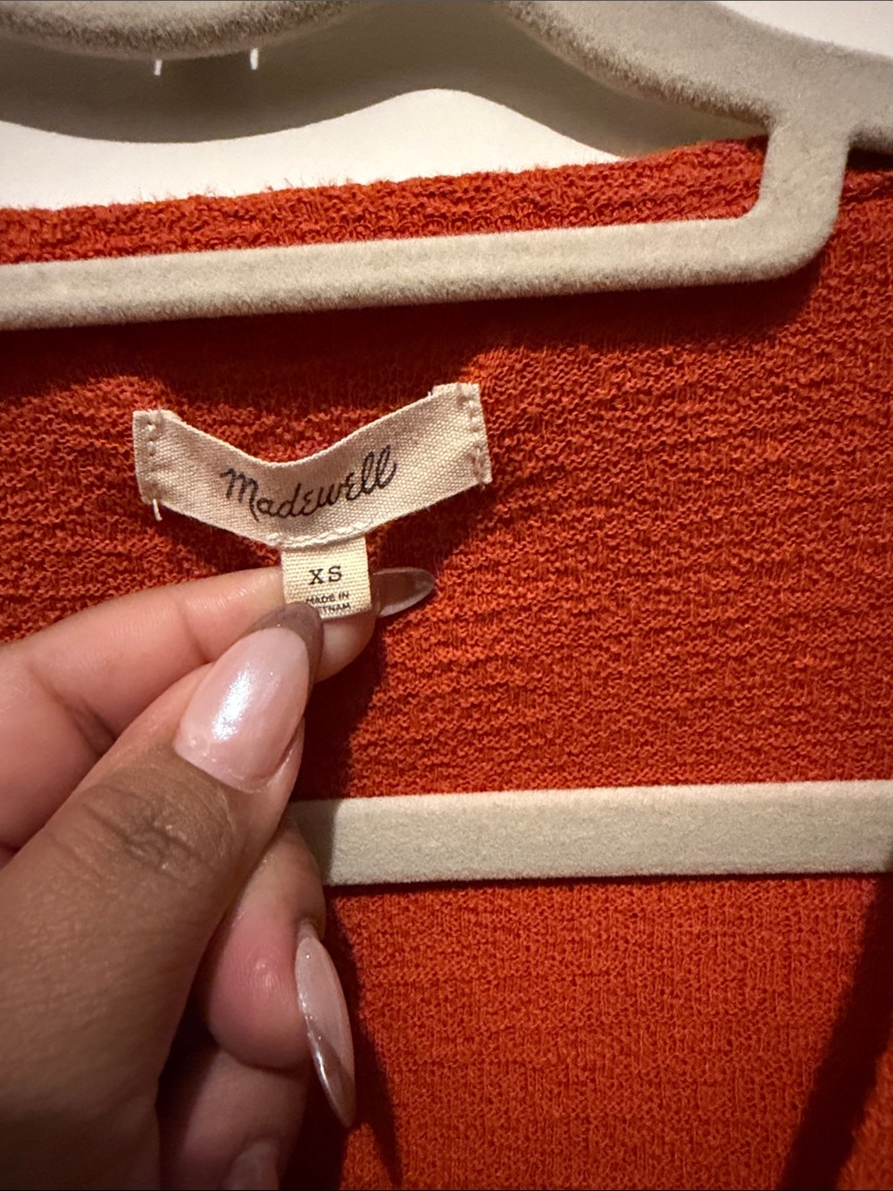 Madewell Short-Sleeve Wrap Top in Rust - Picture 2 of 7